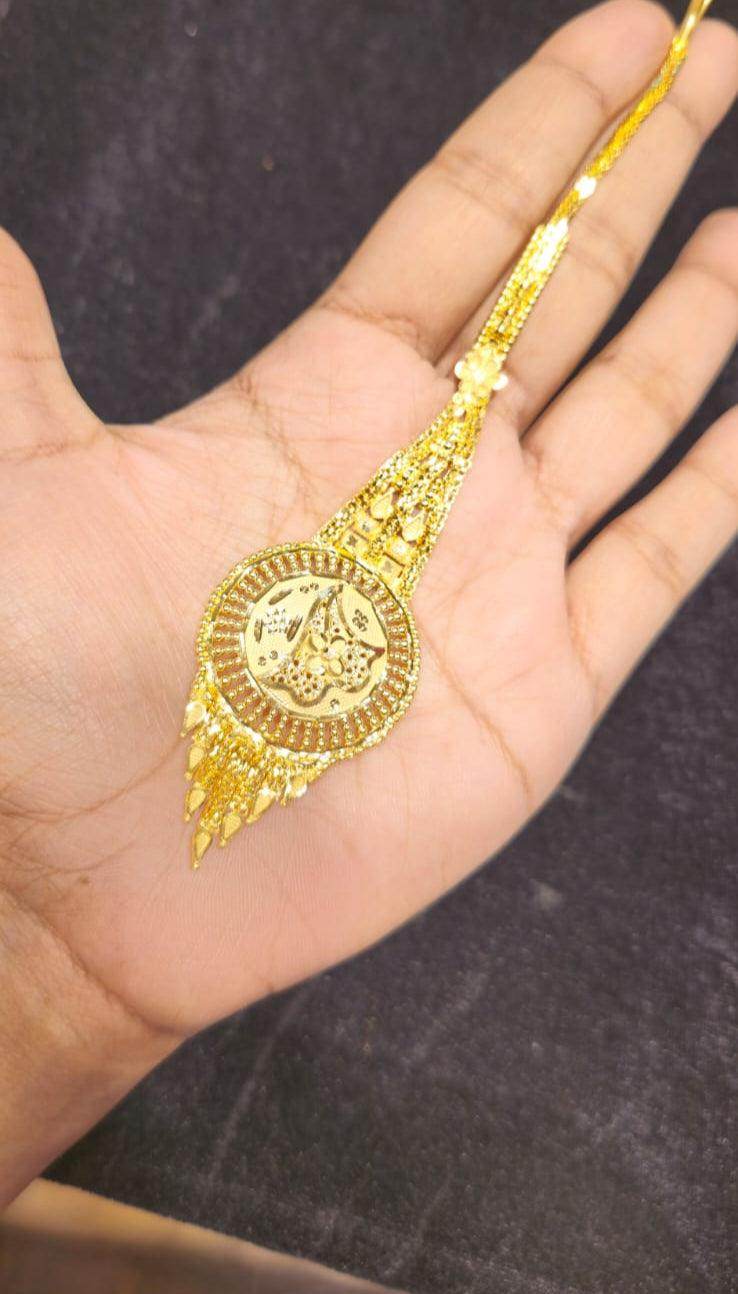 Elegant Gold-Plated Bridal Tikli – Timeless Royalty - Mirpur Jewelry City