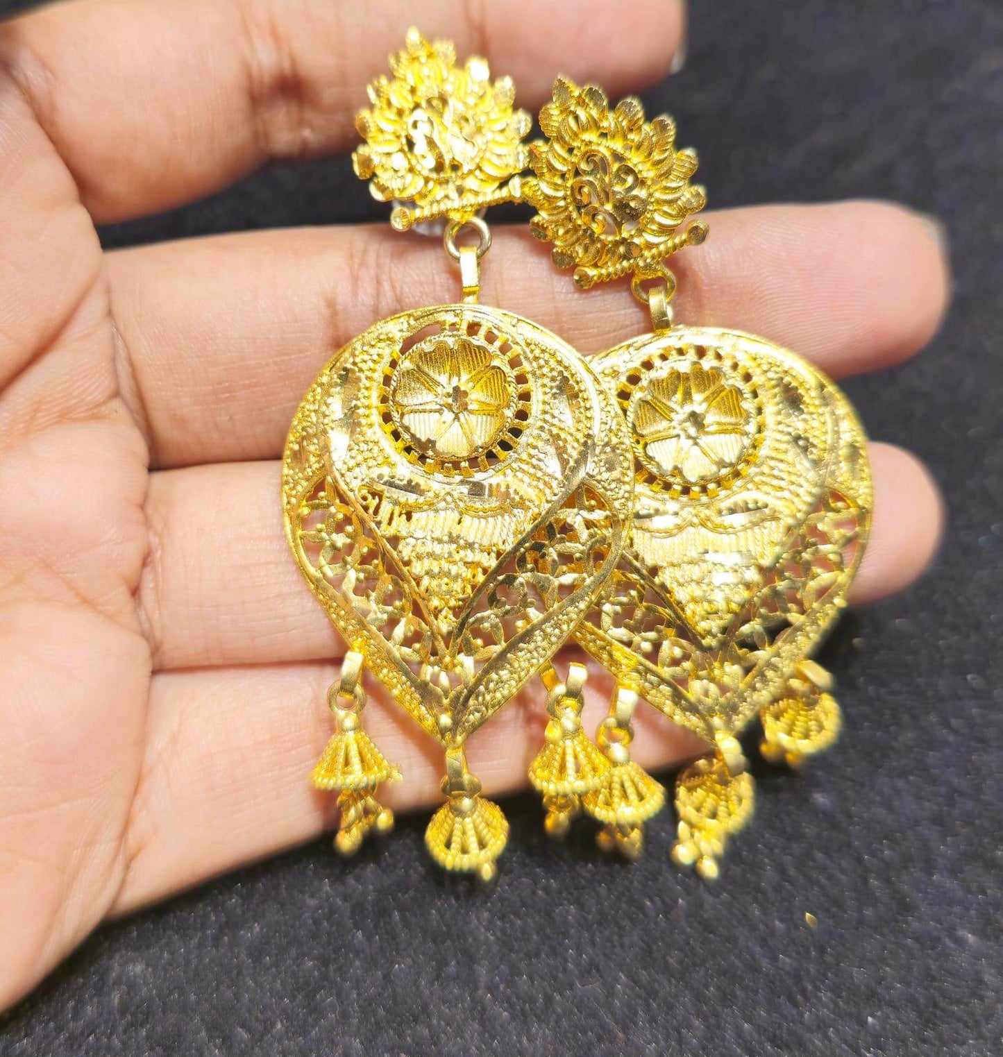 Elegant Gold-Plated Earrings – Timeless Luxury - Mirpur Jewelry City