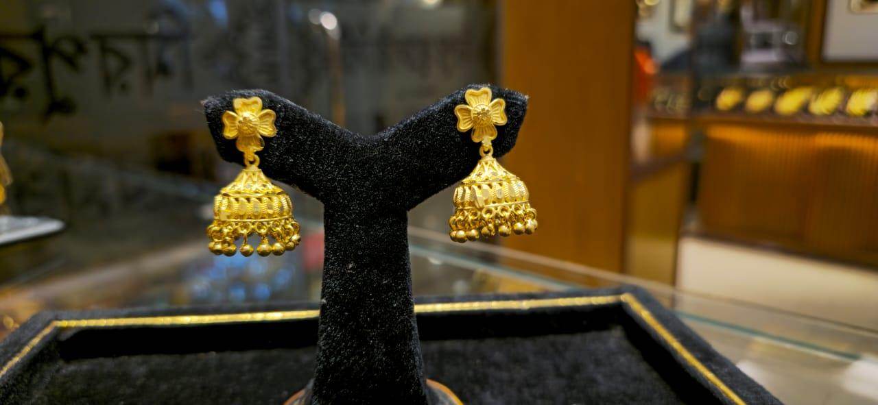 Elegant Gold-Plated mini jhumka – Timeless Luxury - Mirpur Jewelry City
