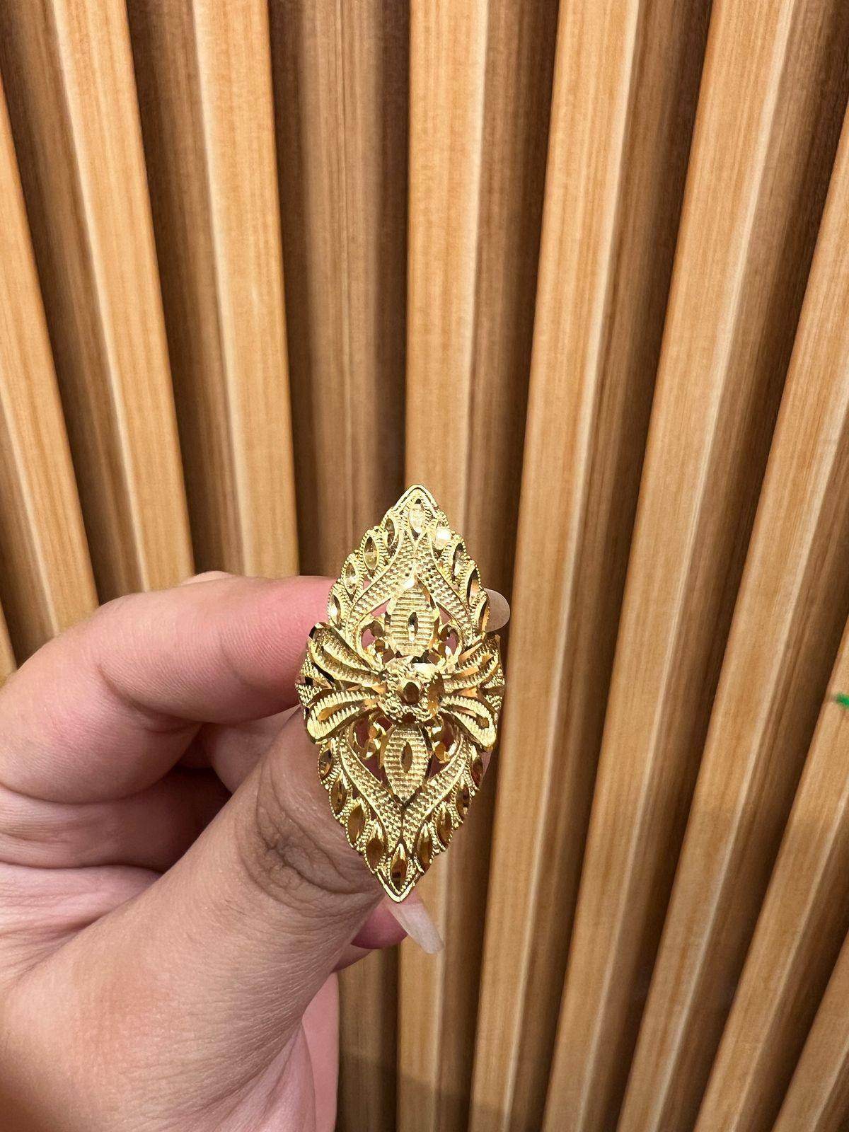 Elegant Gold-Plated Rhodium Finger Ring – Stylish & Durable - Mirpur Jewelry City