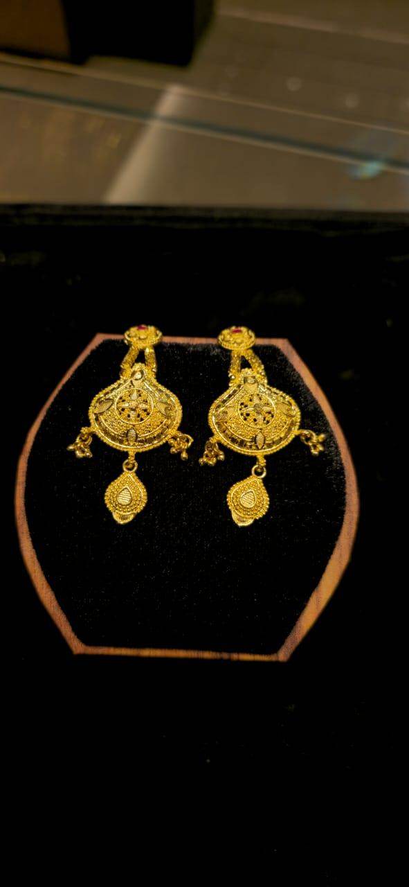 Exquisite Gold-Plated Chand Bali Earrings – A Touch of Royalty - Mirpur Jewelry City