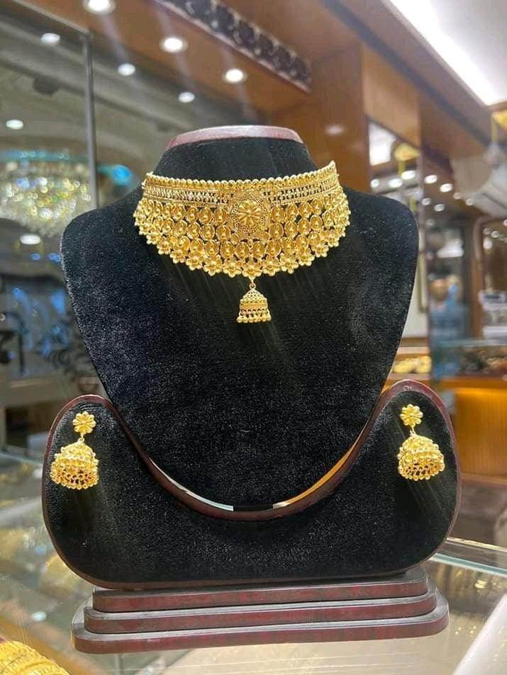 Elegant Gold-Plated Choker Necklace – Mirpur Jewelry City Exclusive - Mirpur Jewelry City