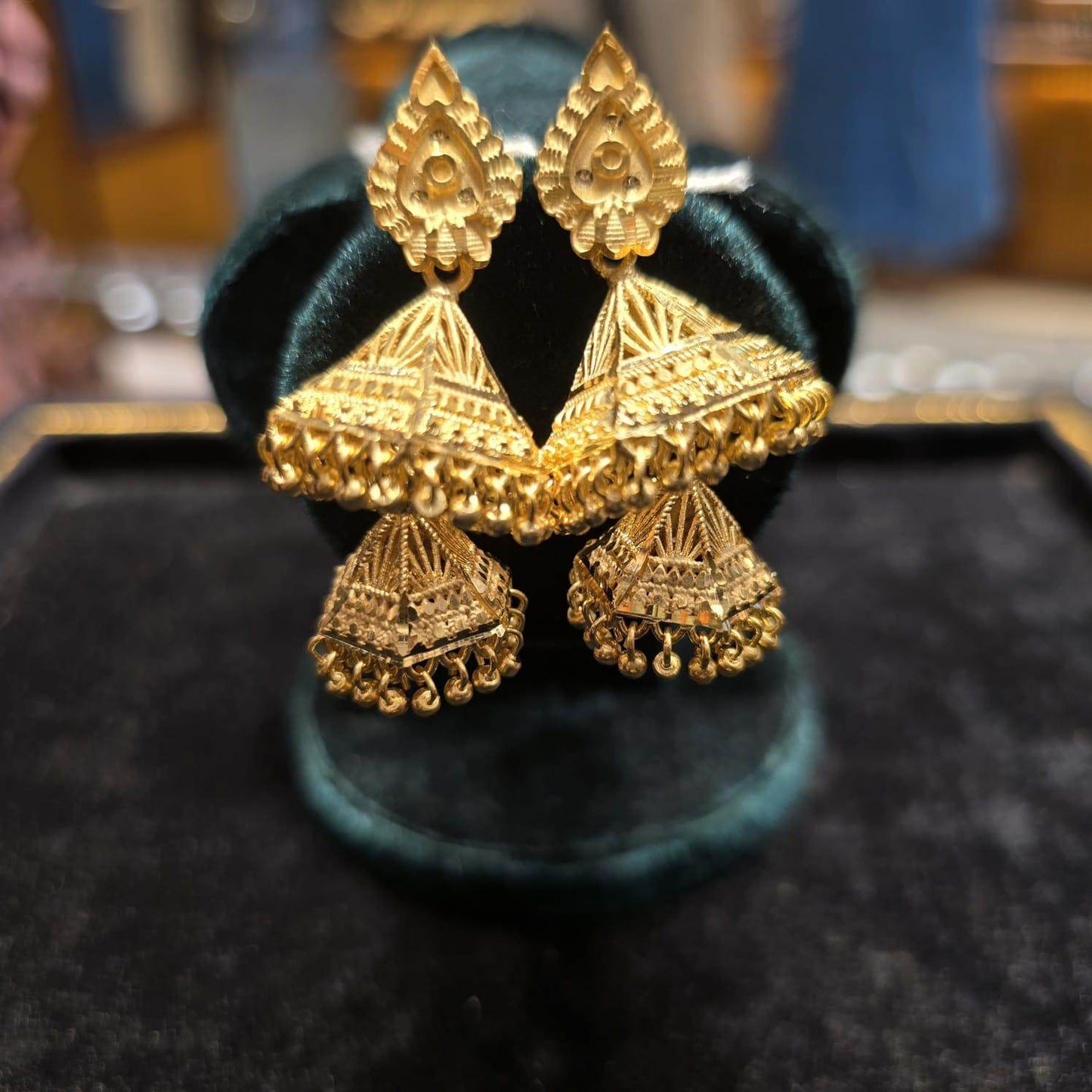 Elegant Gold-Plated jhumka – Timeless Luxury - Mirpur Jewelry City