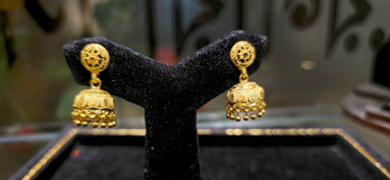 Elegant Gold-Plated mini jhumka – Timeless Luxury - Mirpur Jewelry City
