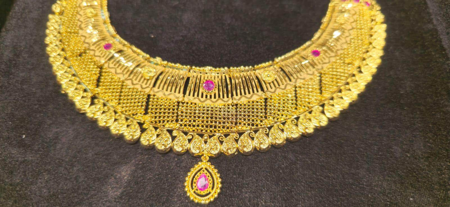 Elegant Gold-Plated Necklace – Timeless Luxury - Mirpur Jewelry City