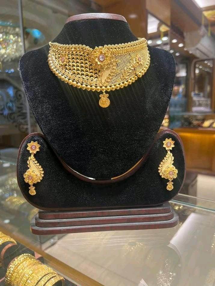Elegant Gold-Plated Choker Necklace – Mirpur Jewelry City Exclusive - Mirpur Jewelry City