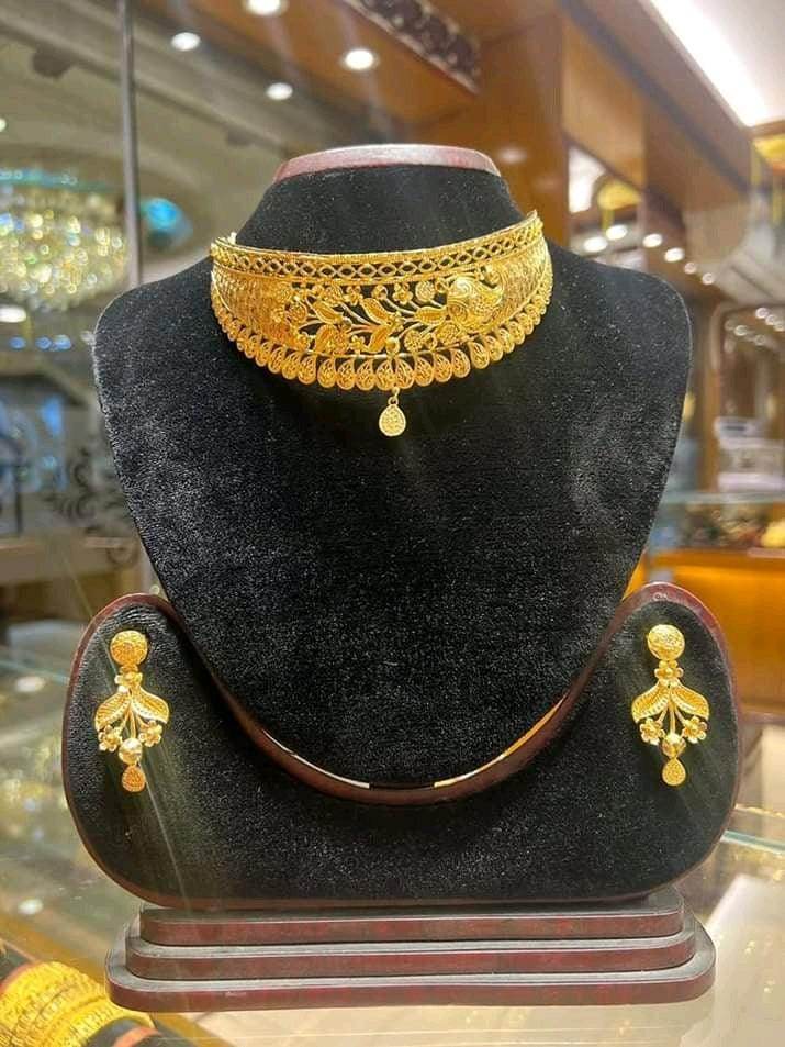 Elegant Gold-Plated Choker Necklace – Mirpur Jewelry City Exclusive - Mirpur Jewelry City
