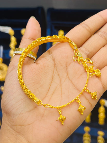 ✨ Elegant Jhumka Bracelet – Traditional & Stylish Jewelry