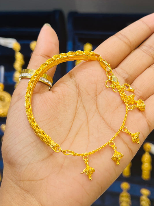 ✨ Elegant Jhumka Bracelet – Traditional & Stylish Jewelry