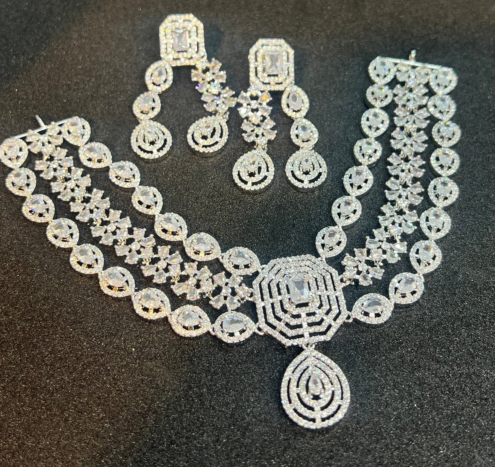 Elegant Diamond Cut Gold Necklace Set Mirpur Jewelry City