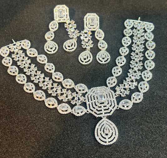 Elegant Diamond Cut Gold Necklace Set Mirpur Jewelry City