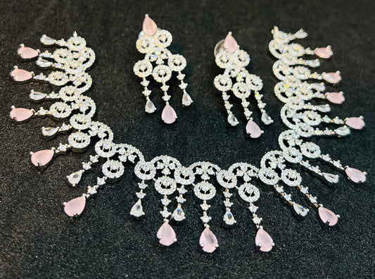 Royal Diamond Cut Necklace & Earrings Set