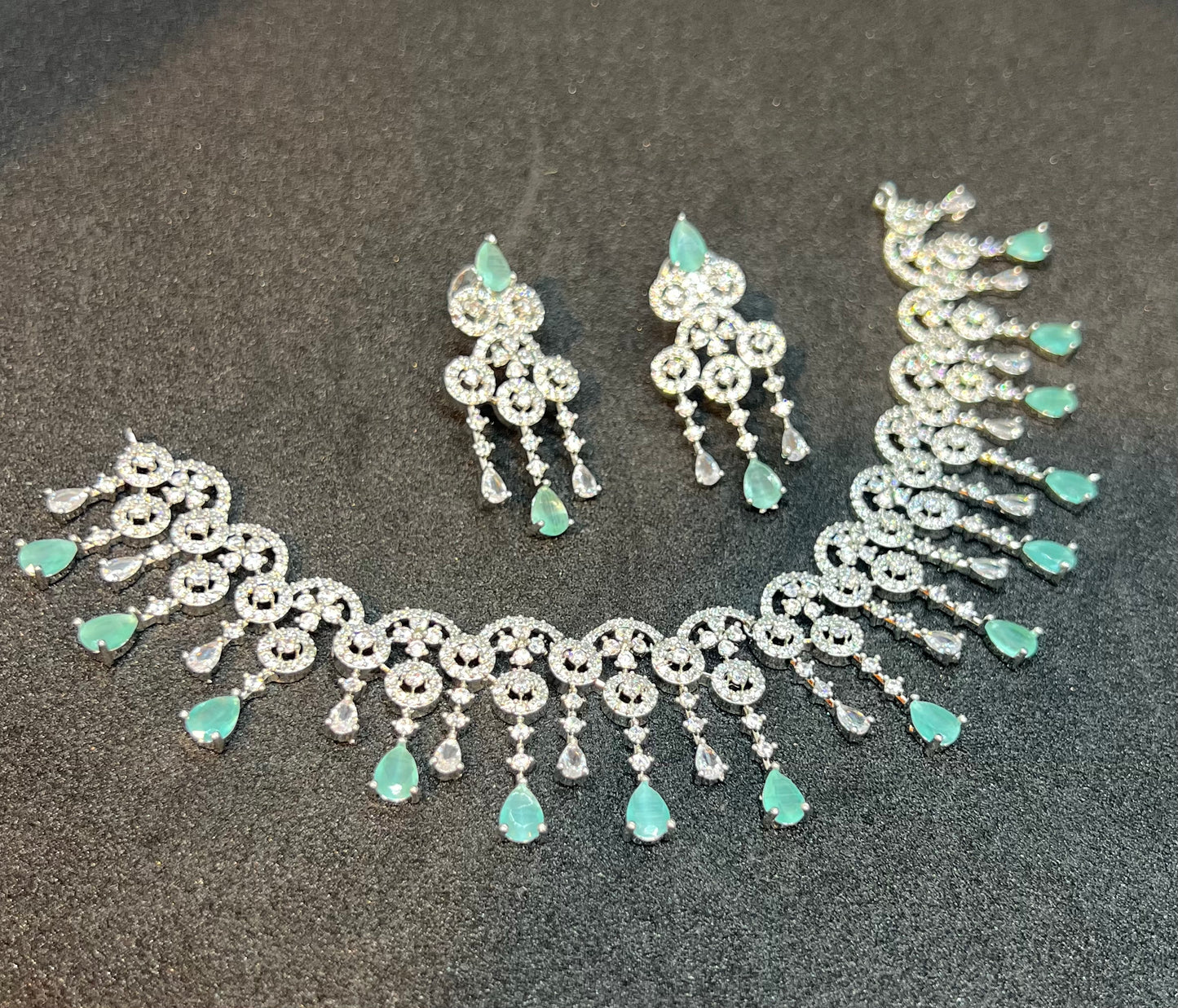Royal Diamond Cut Necklace & Earrings Set