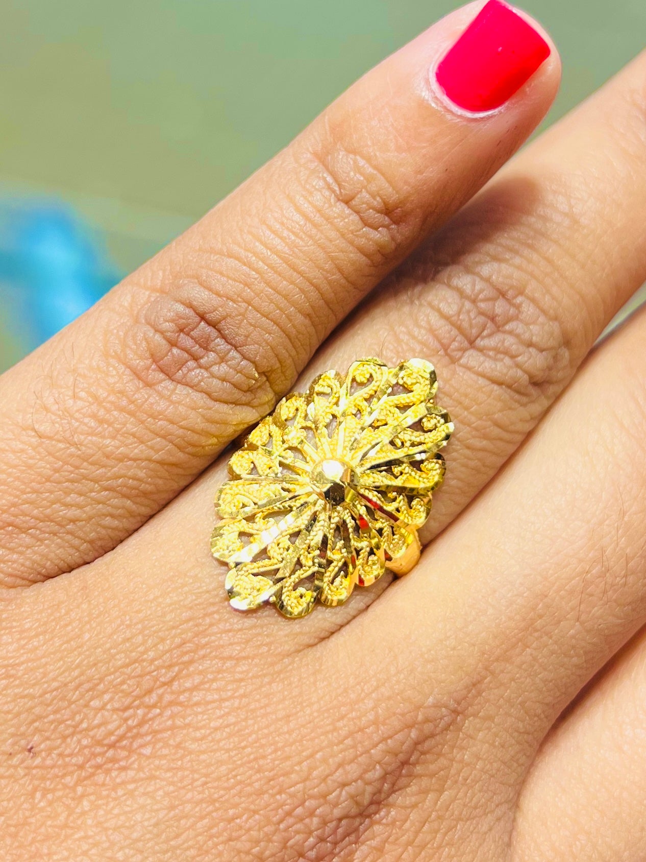 Classic 22k Gold Polish Ring – Timeless Wedding Design