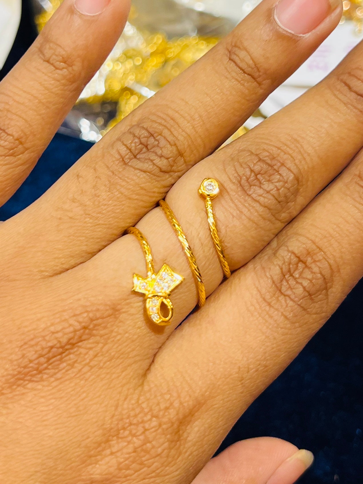 Designer Gold Polish Ring – Stylish & Elegant