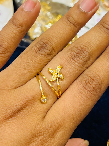Designer Gold Polish Ring – Stylish & Elegant