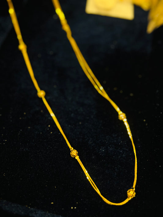 Premium Gold Plated Long Chain – Real Gold Like Finish