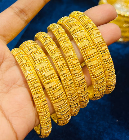 Elegant Bridal Churi Set – Gold Plated Traditional Bangles for Wedding & Special Occasion