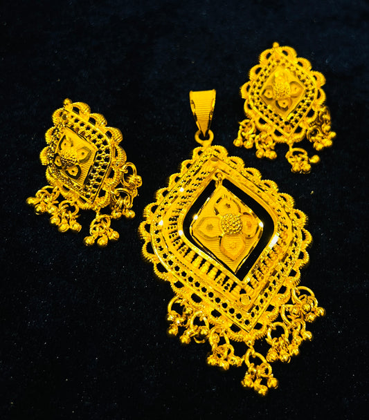 Traditional Locket and Earring Combo – Graceful Look