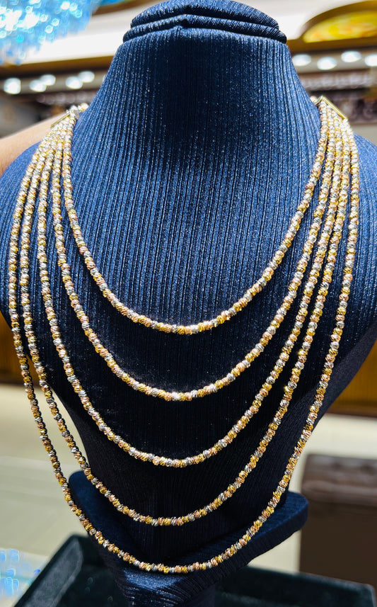 Royal Gold Plated Rodium MOP Chain – Exclusive Design