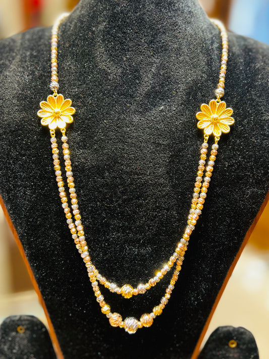 Classic Rodium MOP Gold Chain – Minimal & Sophisticated