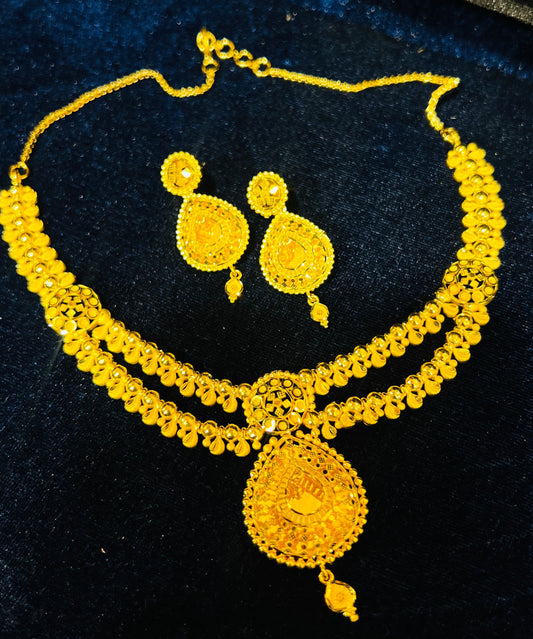 Lightweight 1.5gm 22k Gold Polish Necklace – Imported Design Mirpur Jewelry City