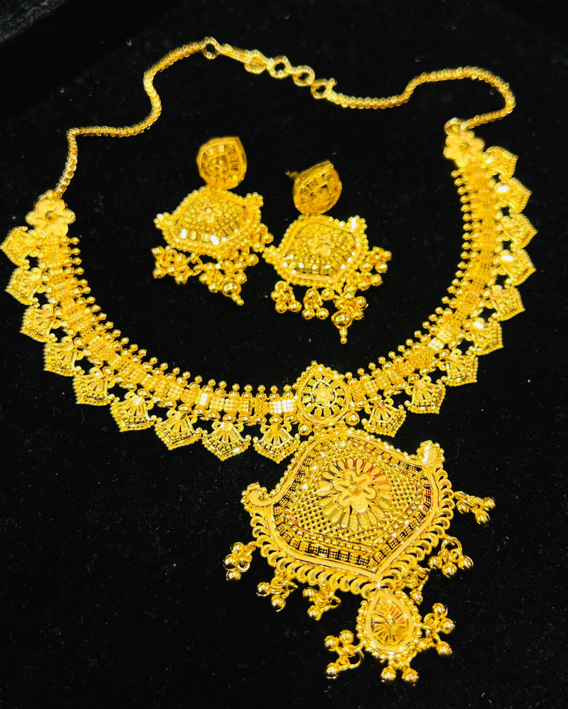 Stunning Gold Polish Necklace – 22k, Imported, Perfect for Brides Mirpur Jewelry City