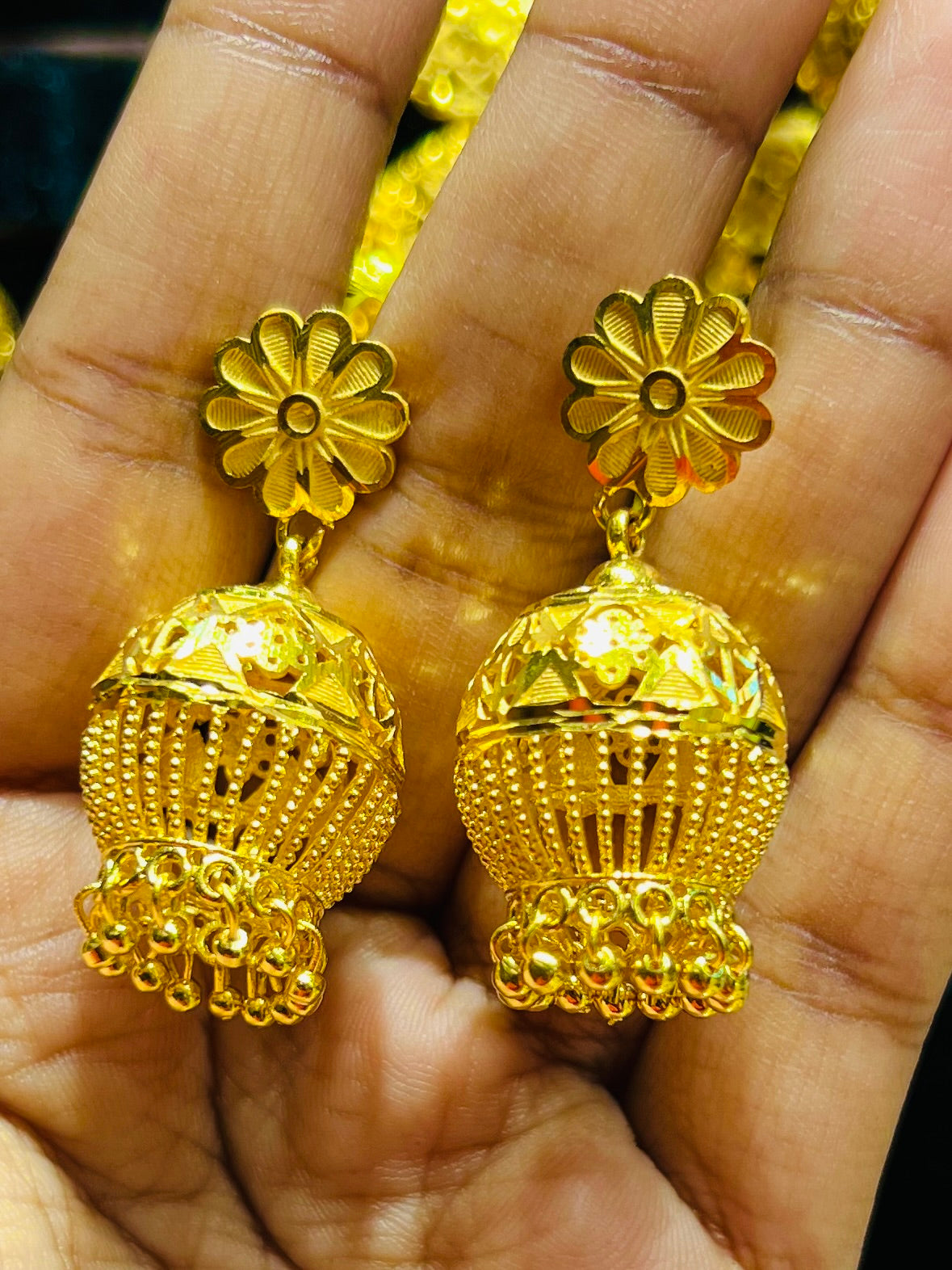 Heavy Chandbali Prithibi Earring | Royal Bridal Statement Mirpur Jewelry City