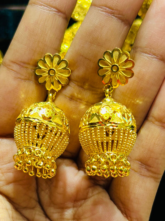 Heavy Chandbali Prithibi Earring | Royal Bridal Statement Mirpur Jewelry City