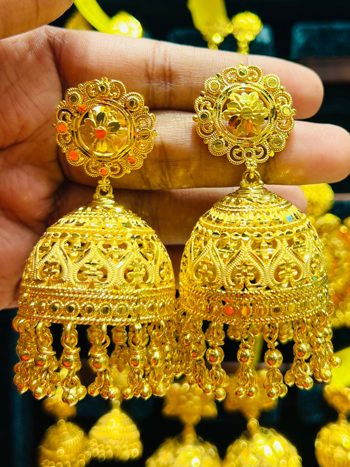 Classic Gold Plated Dome Jhumka | Traditional Festive Wear Mirpur Jewelry City