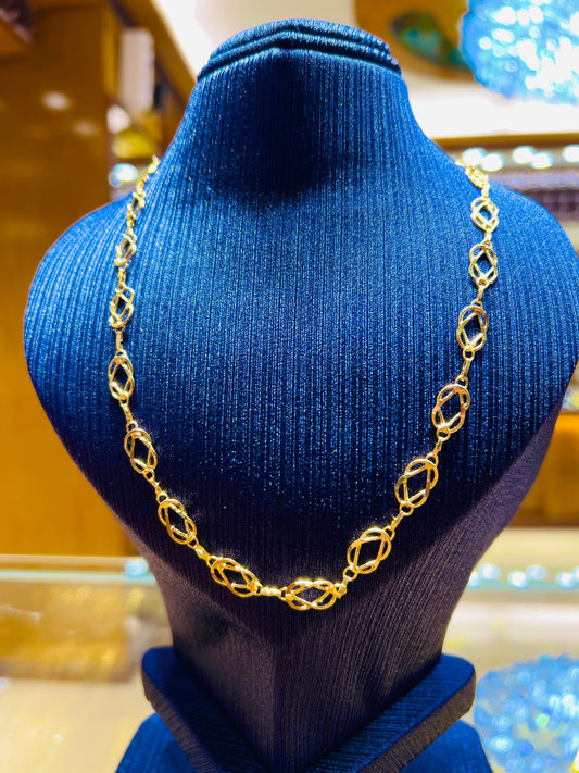 Gold Plated Smooth Finish Daily Wear Chain Mirpur Jewelry City