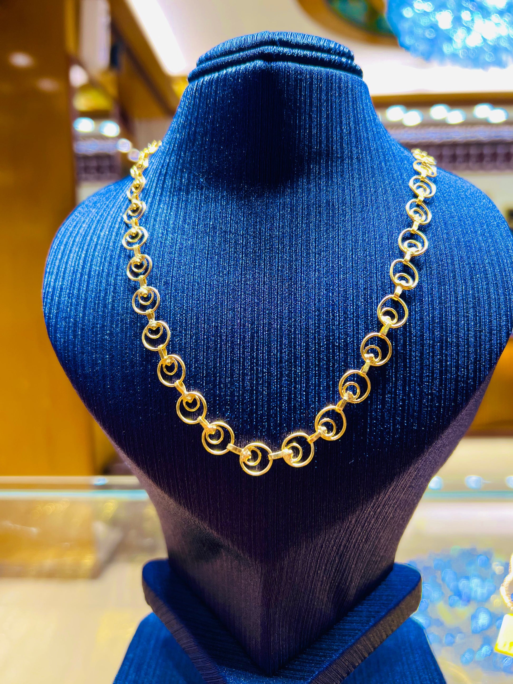 Gold Plated Fine Link Simple Neck Chain Mirpur Jewelry City
