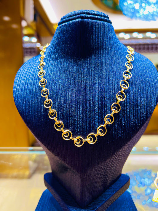 Gold Plated Fine Link Simple Neck Chain Mirpur Jewelry City