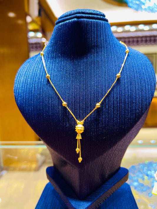 Gold Plated Elegant Single Strand Simple Chain Mirpur Jewelry City