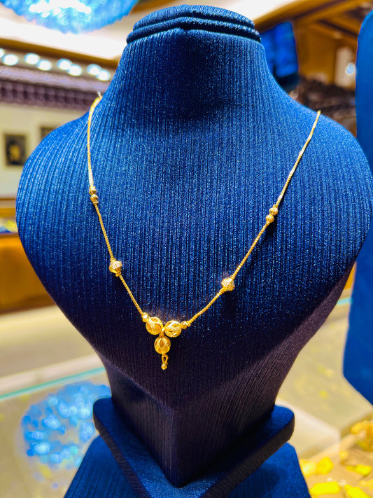 Gold Plated Modern Simple Neck Chain for Women Mirpur Jewelry City
