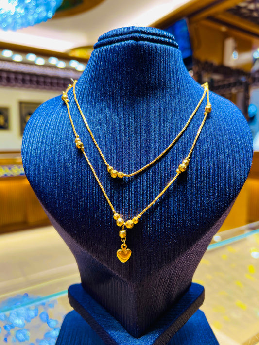 Gold Plated Simple Figaro Style Chain Mirpur Jewelry City