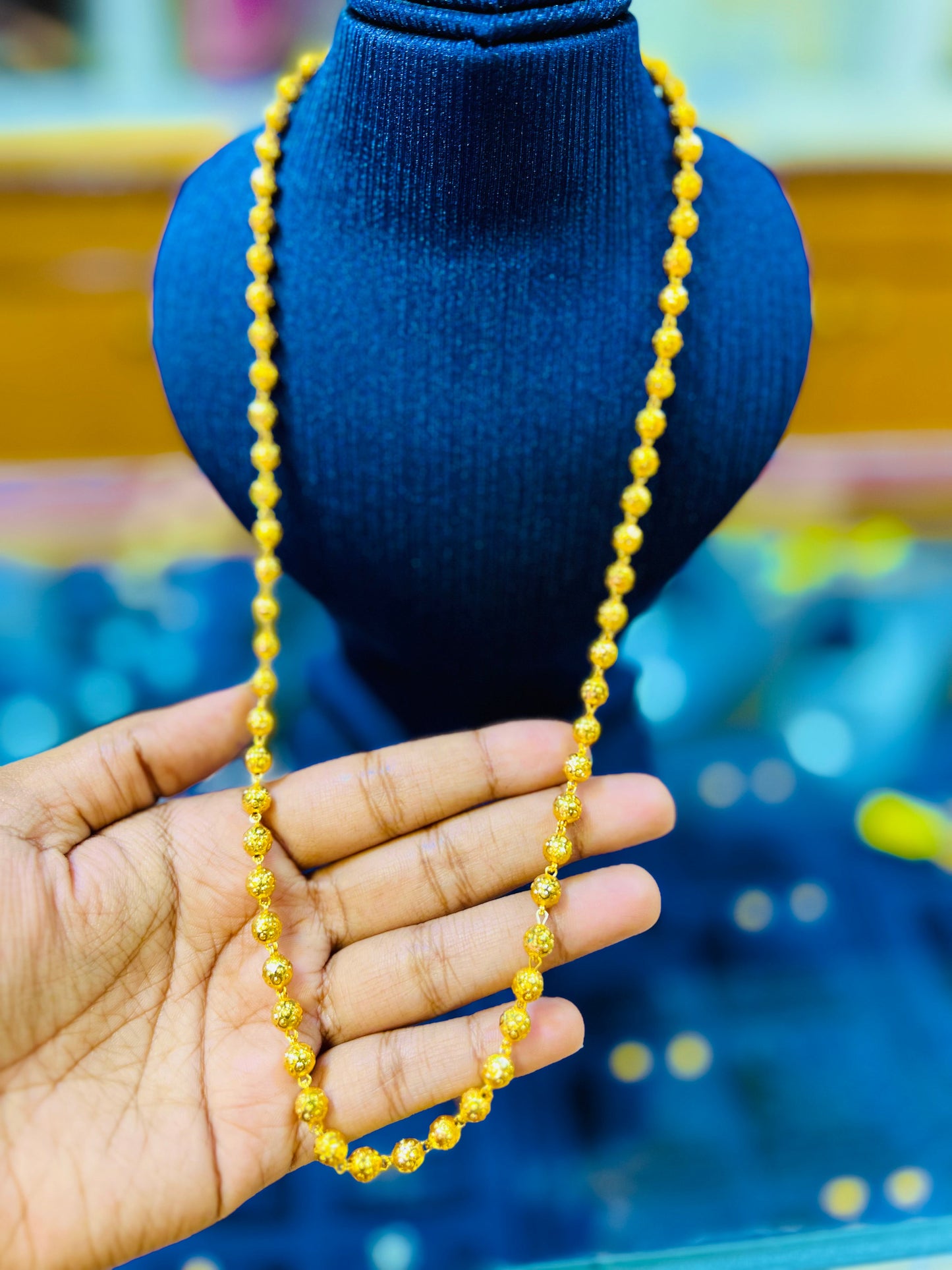 Gold Plated Polished Surface Simple Chain Mirpur Jewelry City