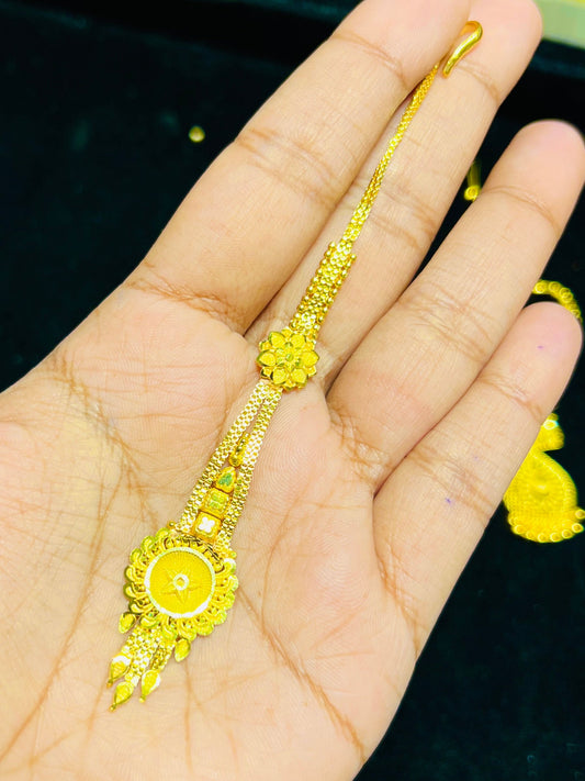 Gold Plated Traditional Bridal Tikli for Women Mirpur Jewelry City