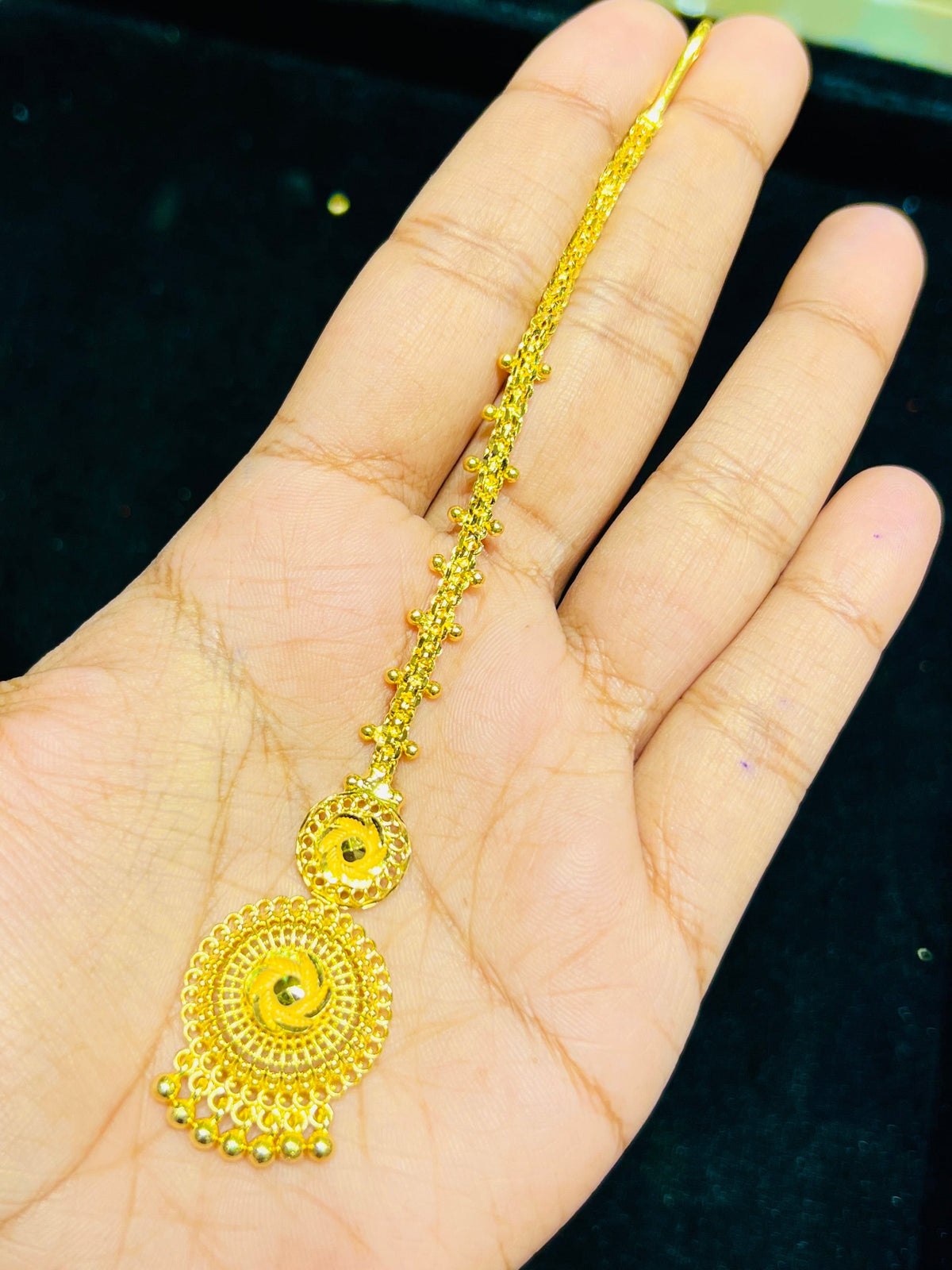 Gold Plated Fancy Designer Tikli Mirpur Jewelry City