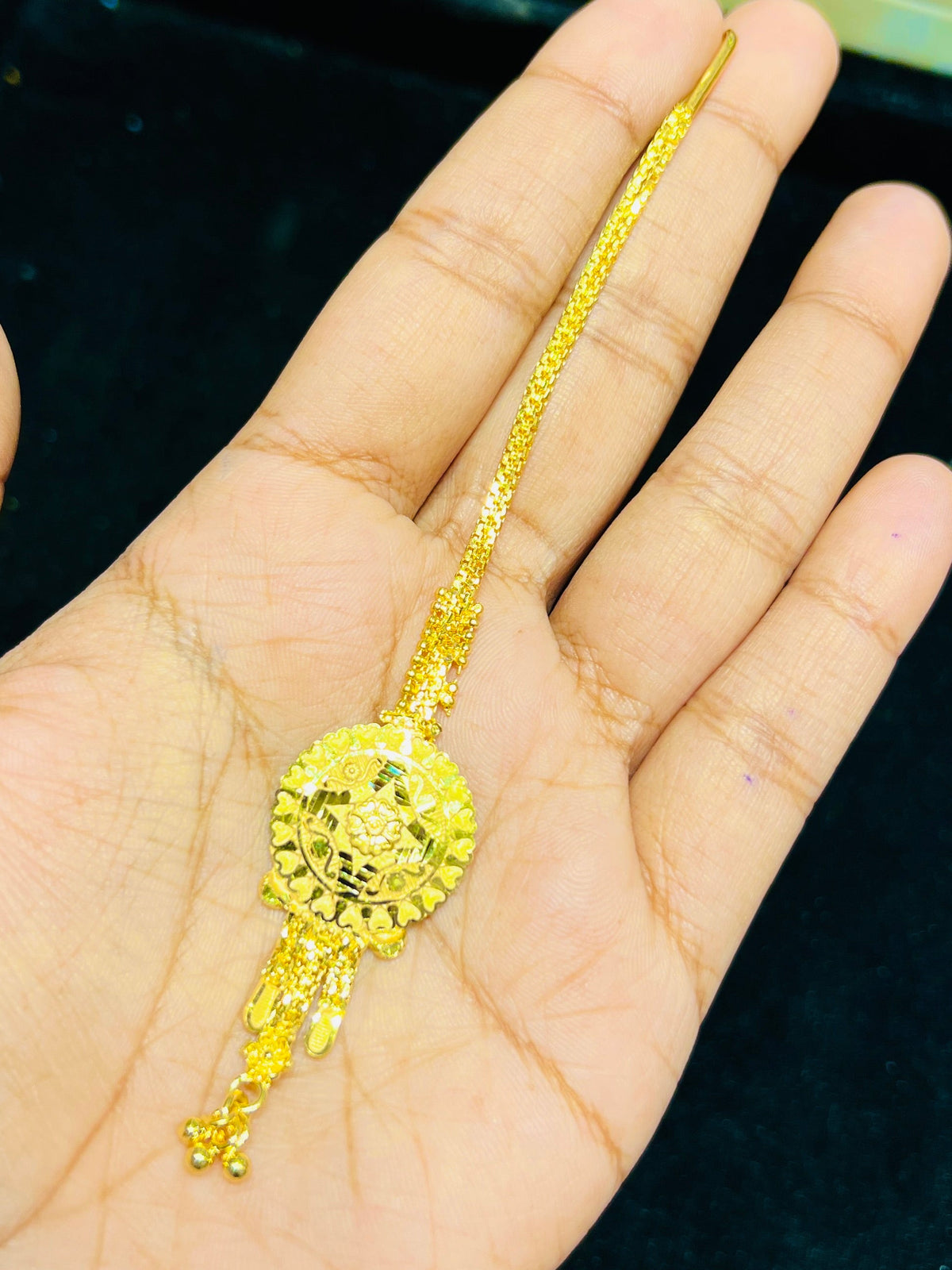 Gorgeous Royal Bridal Gold Plated Tikli Set for Brides Mirpur Jewelry City