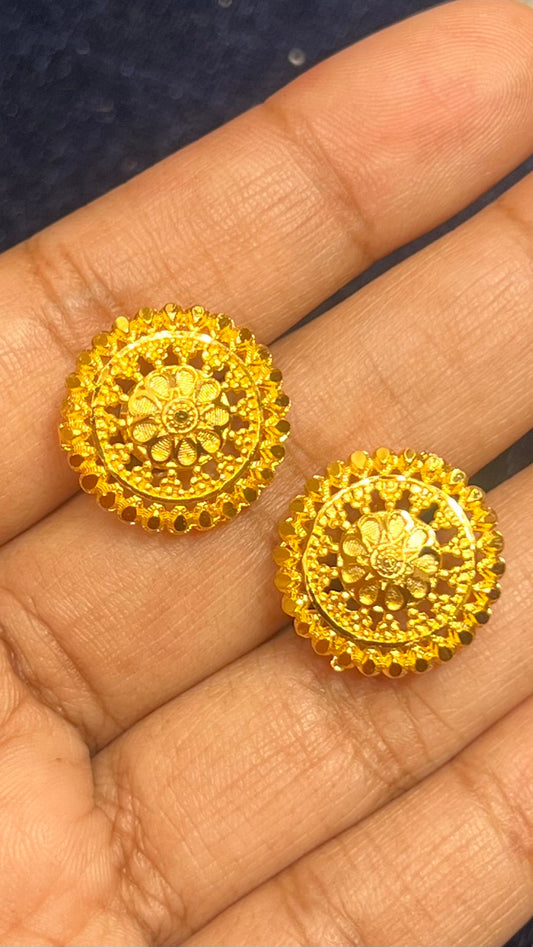 Exquisite Blossom Pattern Classic Statement Earrings Mirpur Jewelry City