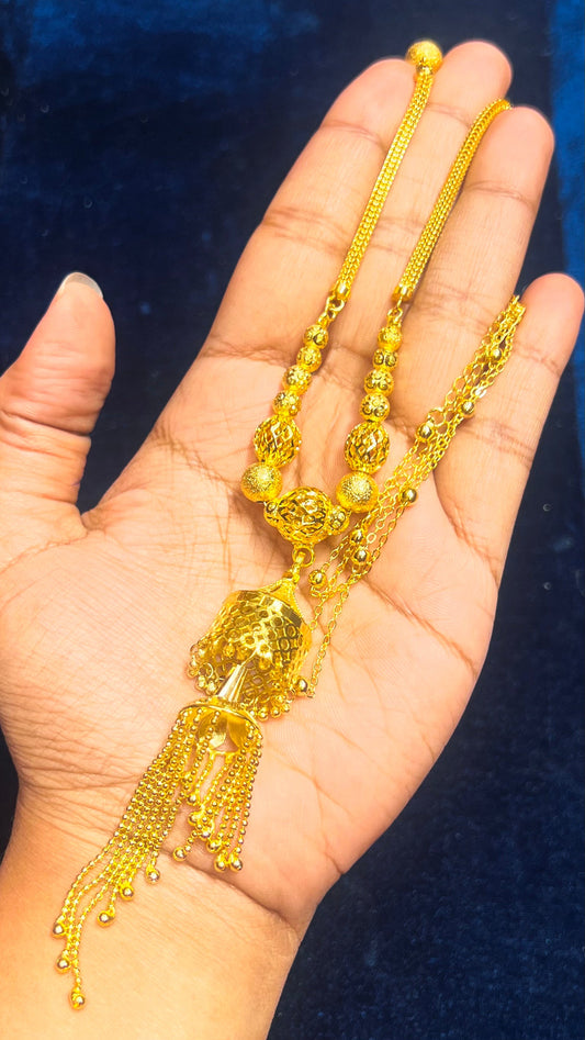 Graceful Gold Plated Mop Chain | Classic Ethnic Elegance Mirpur Jewelry City