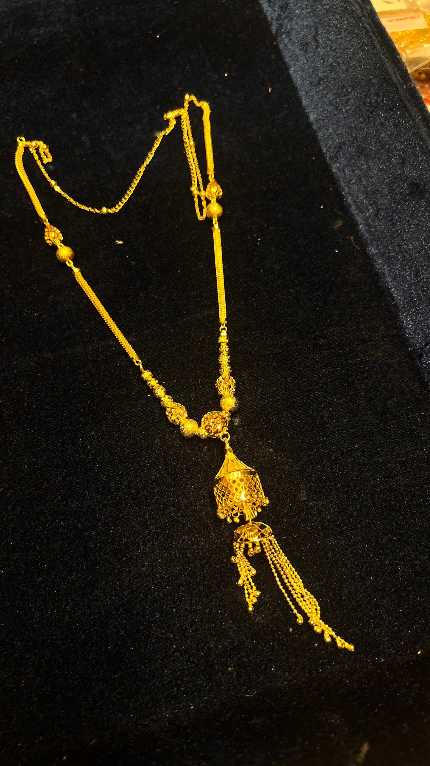 Classic Gold Plated Mop Chain | Heritage Ethnic Style Mirpur Jewelry City