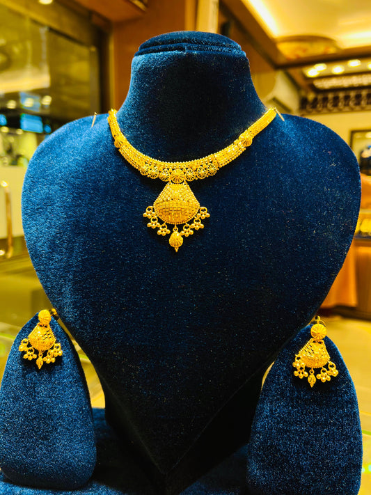 Shahi Gold Polish Necklace – Majestic Bridal Jewellery Mirpur Jewelry City