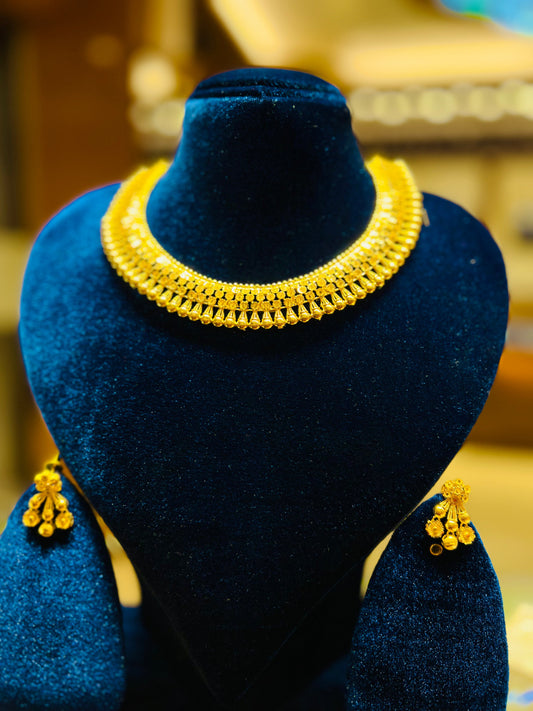 Designer Gold Finish Necklace – Grand Festive Collection Mirpur Jewelry City