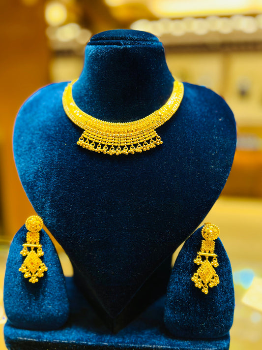 Luxury Statement Gold Polish Necklace – Bridal Special Mirpur Jewelry City