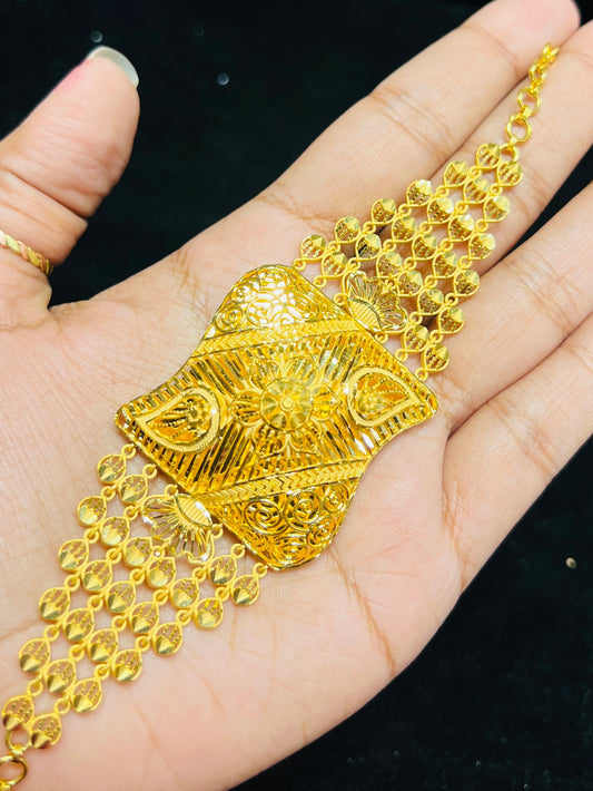 Classic Indian Style Gold Mantasha Necklace Mirpur Jewelry City