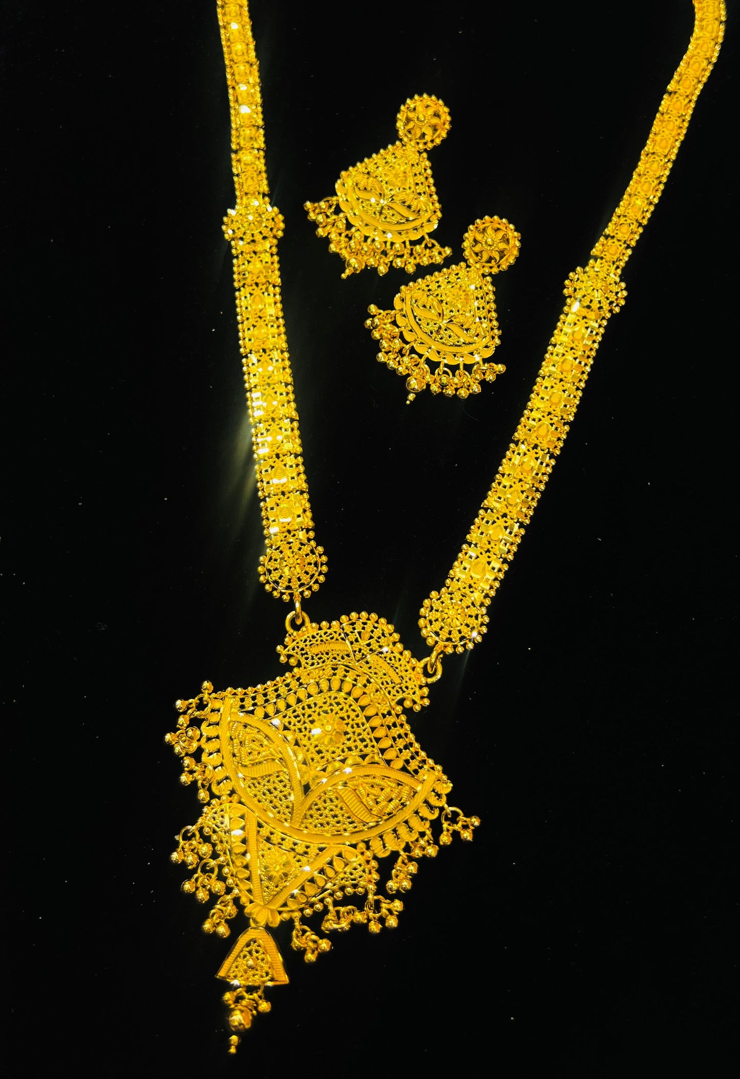 22K Gold Plated Bridal Shitar Set – Premium Traditional Wedding Jewelry Mirpur Jewelry City