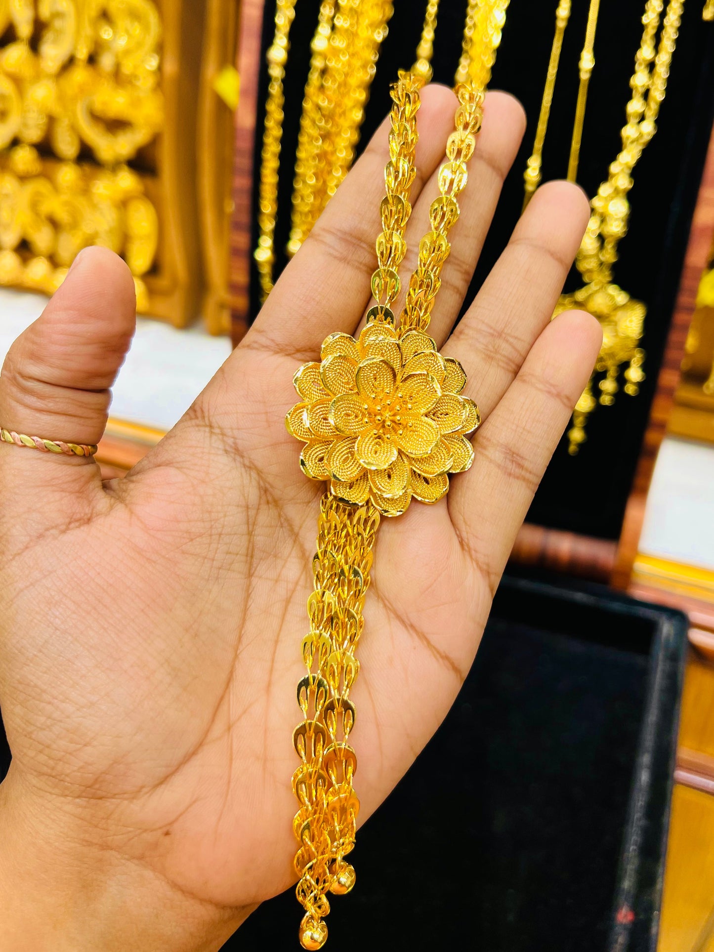 Gold Plated Mop Chain for Women – Traditional Daily Wear Mirpur Jewelry City