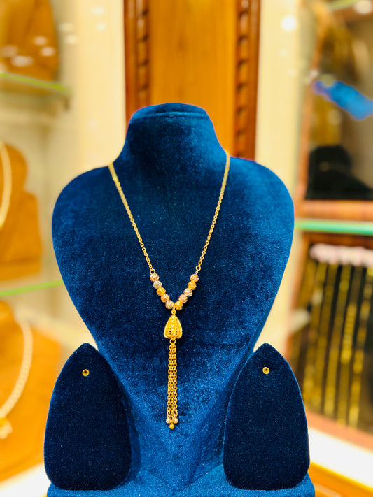 Gold Plated Special Occasion Mop Chain Mirpur Jewelry City